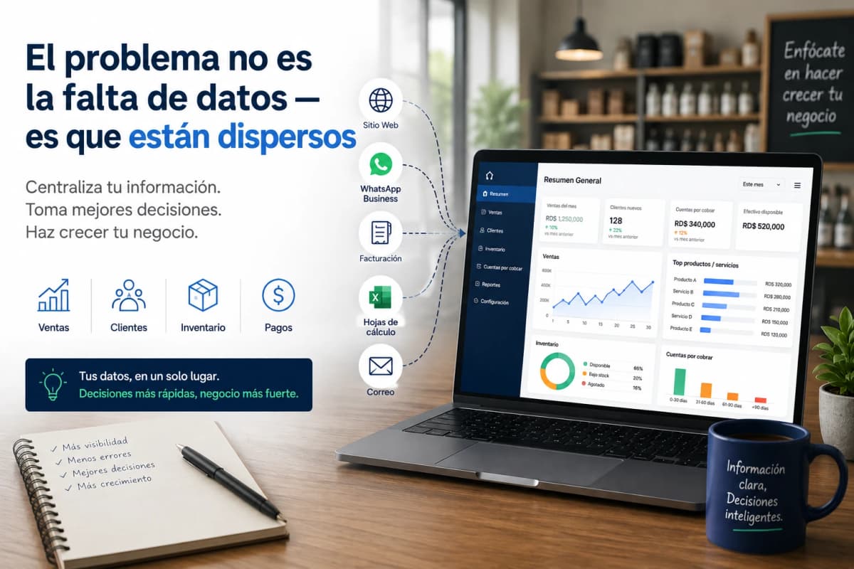 Imagen de portada: Por qué tu negocio en República Dominicana toma mejores decisiones cuando centralizas tus datos