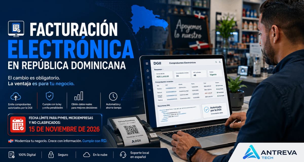 Imagen de portada: Facturación electrónica en República Dominicana: el pendiente que tu negocio ya debería estar resolviendo