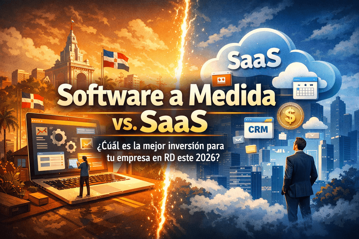 Imagen de portada: Software a la medida como servicio mensual vs. SaaS: qué le conviene a tu empresa en RD