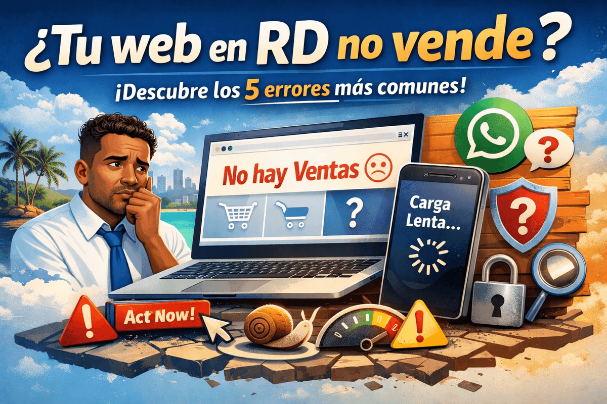 Imagen de portada: Tu página web en República Dominicana no está vendiendo: 5 errores que probablemente estás cometiendo