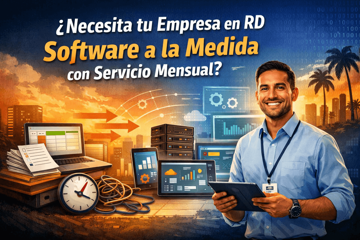 Imagen de portada: Software a la medida con servicio mensual vs. plantillas: cuándo tu empresa en RD necesita algo más flexible