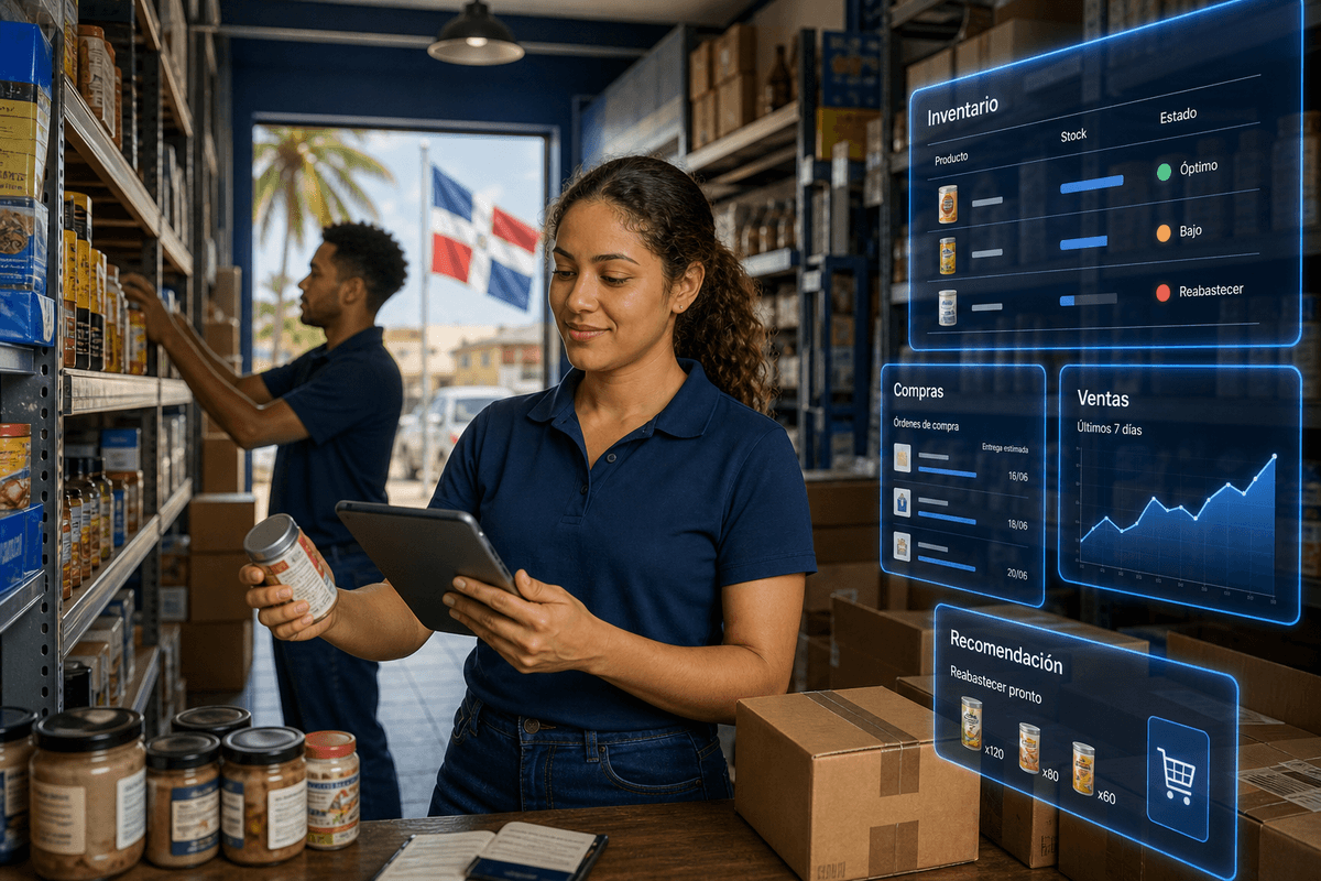 Imagen de portada: Inventario conectado en RD: cómo saber qué comprar antes de quedarte sin mercancía